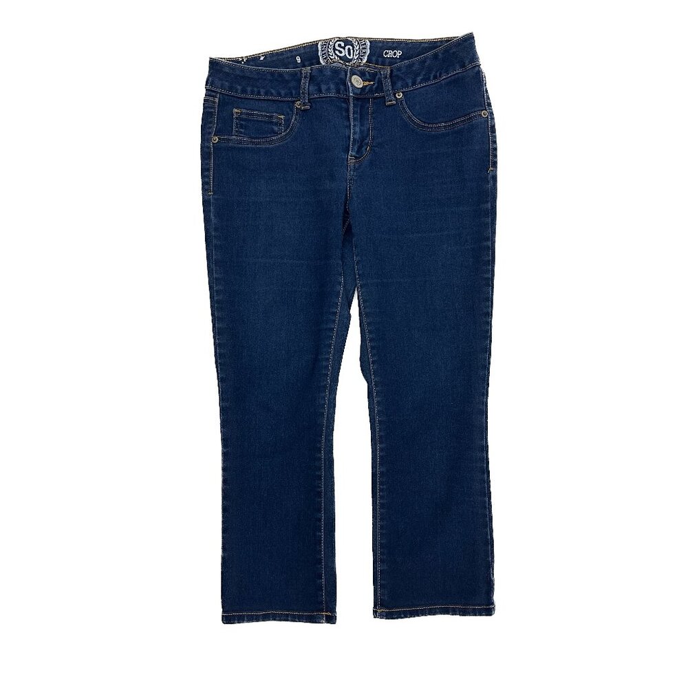 SO Crop Women's size 9 Dark Wash Blue Denim jeans